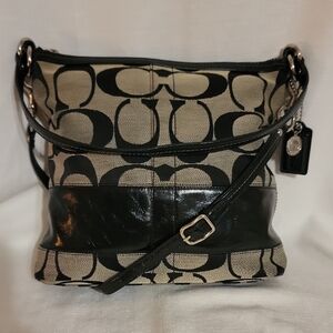 Coach Black and Tan Crossbody Bag